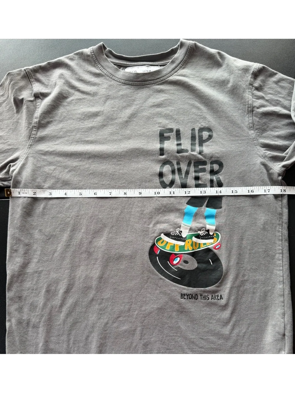 Zara Boys Graphic T Shirt 13-14 Gray Skateboard Long Sleeve Streetwear